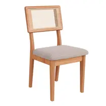 Conjunto de 2 Cadeira Estofadas em Poliéster e Algodão 100% MDF Dalla Costa CA35/2