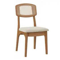 Conjunto de 2 Cadeira Estofadas em Tweed Liso 100% MDF Dalla Costa CA40/2