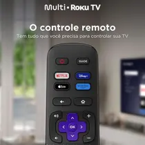 Smart TV 43” Multi DLED Full HD TL056M Roku TV com Assistente de Voz HDR 3 HDMI 2 USB