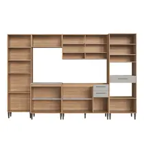 Cozinha Completa 15 Portas 3 Gavetas Delmarco Jade - Freijó/Arenas