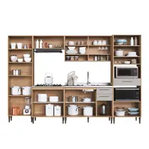 Cozinha Completa 15 Portas 3 Gavetas Delmarco Jade - Freijó/Arenas