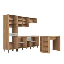 Cozinha Completa 11 Portas e 3 Gavetas Delmarco Jade - Freijó/Arenas