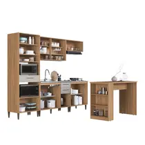 Cozinha Completa 11 Portas e 3 Gavetas Delmarco Jade - Freijó/Arenas