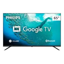 Smart TV 4K 65" Philips LED UHD 65PUG7019 Sistema Google TV com Google Assistant HDR 3 HDMI 2 USB