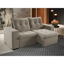 Sofá 2 Lugares 2m Retrátil Reclinável Veludo Vian Esplendor