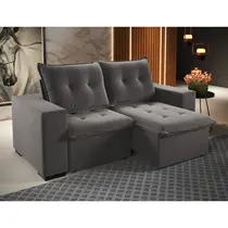 Sofá 2 Lugares 2m Retrátil Reclinável Veludo Vian Esplendor