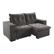 Sofá 2 Lugares 2m Retrátil Reclinável Veludo Vian Esplendor