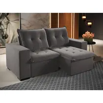 Sofá 2 Lugares 2m Retrátil Reclinável Veludo Vian Esplendor