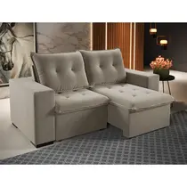 Sofá 2 Lugares 2m Retrátil Reclinável Veludo Vian Esplendor