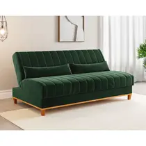 Sofá - Cama 3 Lugares Reclinável Veludo Vian Duna