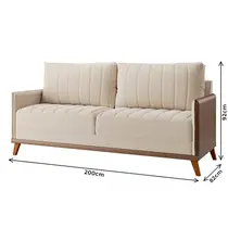 Sofá 2 Lugares 2m Linho Vian Living Conce