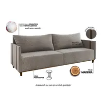 Sofá 2 Lugares 2m Linho Vian Living Montreal