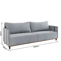 Sofá 2 Lugares 2m Linho Vian Living Montreal