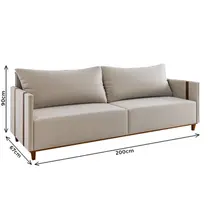 Sofá 2 Lugares 2m Linho Vian Living Montreal