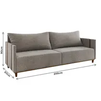 Sofá 2 Lugares 2m Linho Vian Living Montreal