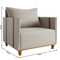 Poltrona Linho Vian Glamour