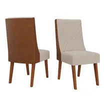 Conjunto de 2 Cadeiras Estofadas Linho/Corano Viero Topazio
