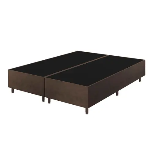 Base para Cama Box Queen Vian Prime Veludo 158x198x25cm - Capuccino