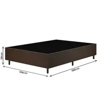 Base para Cama Box Casal Vian Classic Veludo 138x188x25cm - Marrom