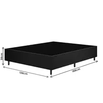 Base para Cama Box Casal Vian Classic Veludo 138x188x25cm - Preto