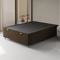 Base Baú para Cama Box Casal Vian Londres Veludo 138x188x35,5cm - Marrom