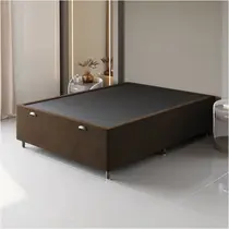 Base Baú para Cama Box Casal Vian Londres Veludo 138x188x35,5cm - Marrom