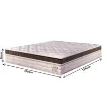 Colchão Queen Molas Ensacadas Vian Great 158x198x36cm - Capuccino