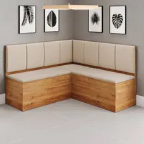 Canto Alemão Estofado Linho Viero Soberano