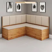 Canto Alemão Estofado Linho Viero Soberano