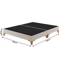 Base para Cama Box Queen Vian Atuale Rustico 158x198x31cm - Palha