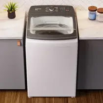 Lavadora de Roupas Brastemp 18kg BWF18AB com Ciclo Tira Manchas e Cesto em Inox Branco