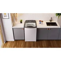 Lavadora de Roupas Brastemp 18kg BWF18AB com Ciclo Tira Manchas e Cesto em Inox Branco