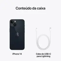 iPhone 14 Apple 128GB Câmera Dupla + Frontal 12MP 6,1” iOS 16 – Meia Noite