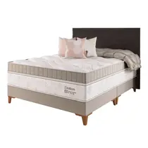 Cama Box Queen Vian Dallas Atuale 158x198x73cm Molas Ensacadas - Palha