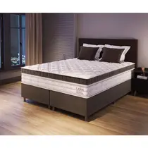 Cama Box Queen Vian Great Prime 158x198x74cm Molas Ensacadas - Cappucino