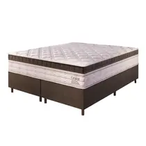 Cama Box Queen Vian Great Prime 158x198x74cm Molas Ensacadas - Cappucino
