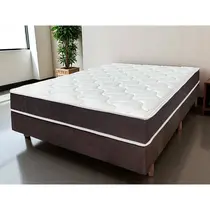 Cama Box Casal Cristalflex Flash Dubai 138x188x58cm Molas Ensacadas – Bordo