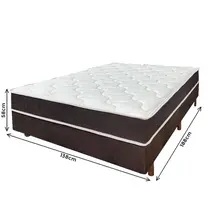 Cama Box Casal Cristalflex Flash Dubai 138x188x58cm Molas Ensacadas – Bordo