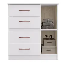 Cômoda 4 Gavetas 1 Porta Doripel Caribe