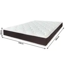 Colchão Casal Molas Ensacadas Individualmente Cristalflex Flash 138x188x22cm - Bordo