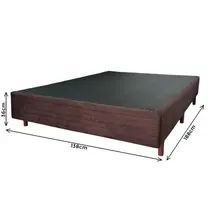 Base para Cama Box Casal Cristalflex Dubai Poliéster 138x188x36cm - Bordo