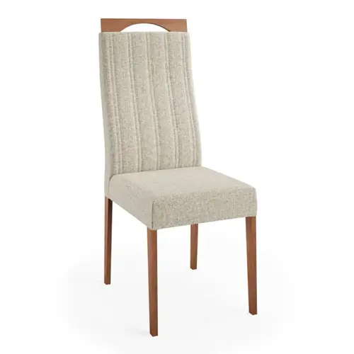 Conjunto de 2 Cadeiras Estofadas em Linho Madetal Grecia