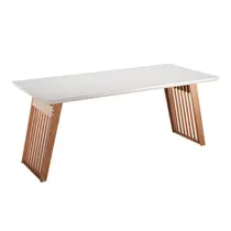 Mesa de Jantar 6 Lugares com Tampo de Vidro Madetal Moscou 154x90cm