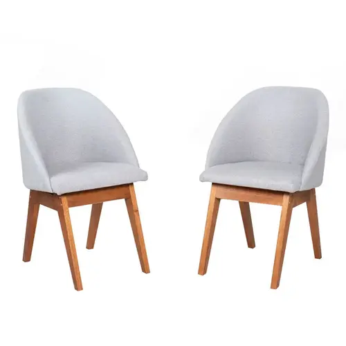 Conjunto de 2 Cadeiras Estofadas Linho Madetal Isis