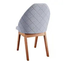 Conjunto de 2 Cadeiras Estofadas Linho Madetal Grecia