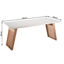 Conjunto Mesa de Jantar Moscou com Vidro e 6 Cadeiras Grecia Madetal – Cappuccino/Bege