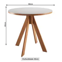 Conjunto Mesa de Jantar Dallas com Vidro e 4 Cadeiras Isis Madetal – Cappuccino/Cinza