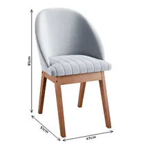 Conjunto Mesa de Jantar Dallas com Vidro e 4 Cadeiras Isis Madetal – Cappuccino/Cinza