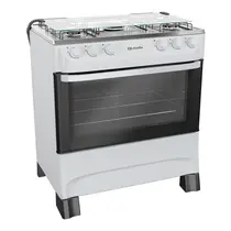 Fogão 5 Bocas Mueller MFI5BA com Mesa de Inox Branco