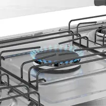 Fogão 5 Bocas Mueller MFI5BA com Mesa de Inox Branco